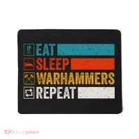Retro Eat Sleep Warhammers Repeat Funny Gamer Video Gaming Mousepad thumb 0