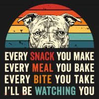 Retro Every Snack You Make Every Meal You Bake Pittie Dog Backpack thumb 2