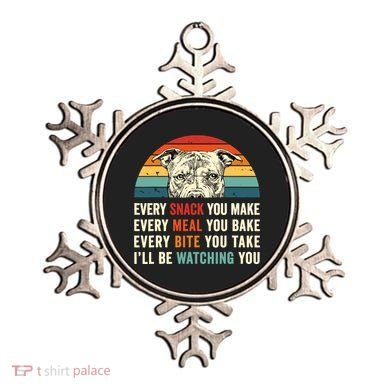 Retro Every Snack You Make Every Meal You Bake Pittie Dog Ornament