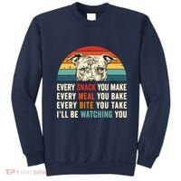 Retro Every Snack You Make Every Meal You Bake Pittie Dog Sweatshirt thumb 0