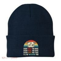 Retro Every Snack You Make Every Meal You Bake Pittie Dog Beanie thumb 0