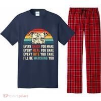 Retro Every Snack You Make Every Meal You Bake Pittie Dog Pajama Set thumb 0