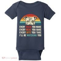 Retro Every Snack You Make Every Meal You Bake Pittie Dog Baby Bodysuit thumb 0