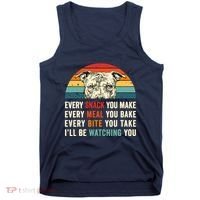 Retro Every Snack You Make Every Meal You Bake Pittie Dog Tank Top thumb 0