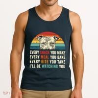 Retro Every Snack You Make Every Meal You Bake Pittie Dog Tank Top thumb 3