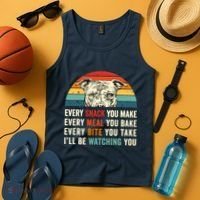 Retro Every Snack You Make Every Meal You Bake Pittie Dog Tank Top thumb 4
