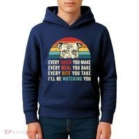 Retro Every Snack You Make Every Meal You Bake Pittie Dog Kids Hoodie thumb 4