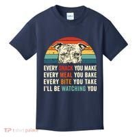 Retro Every Snack You Make Every Meal You Bake Pittie Dog Kids T-Shirt thumb 0