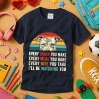 Retro Every Snack You Make Every Meal You Bake Pittie Dog Kids T-Shirt thumb 3