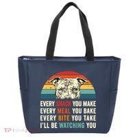 Retro Every Snack You Make Every Meal You Bake Pittie Dog Tote Bag thumb 0