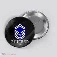 Retired E8 Senior Master Sergeant Button thumb 0