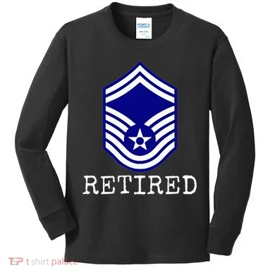 Retired E8 Senior Master Sergeant Kids Long Sleeve Shirt