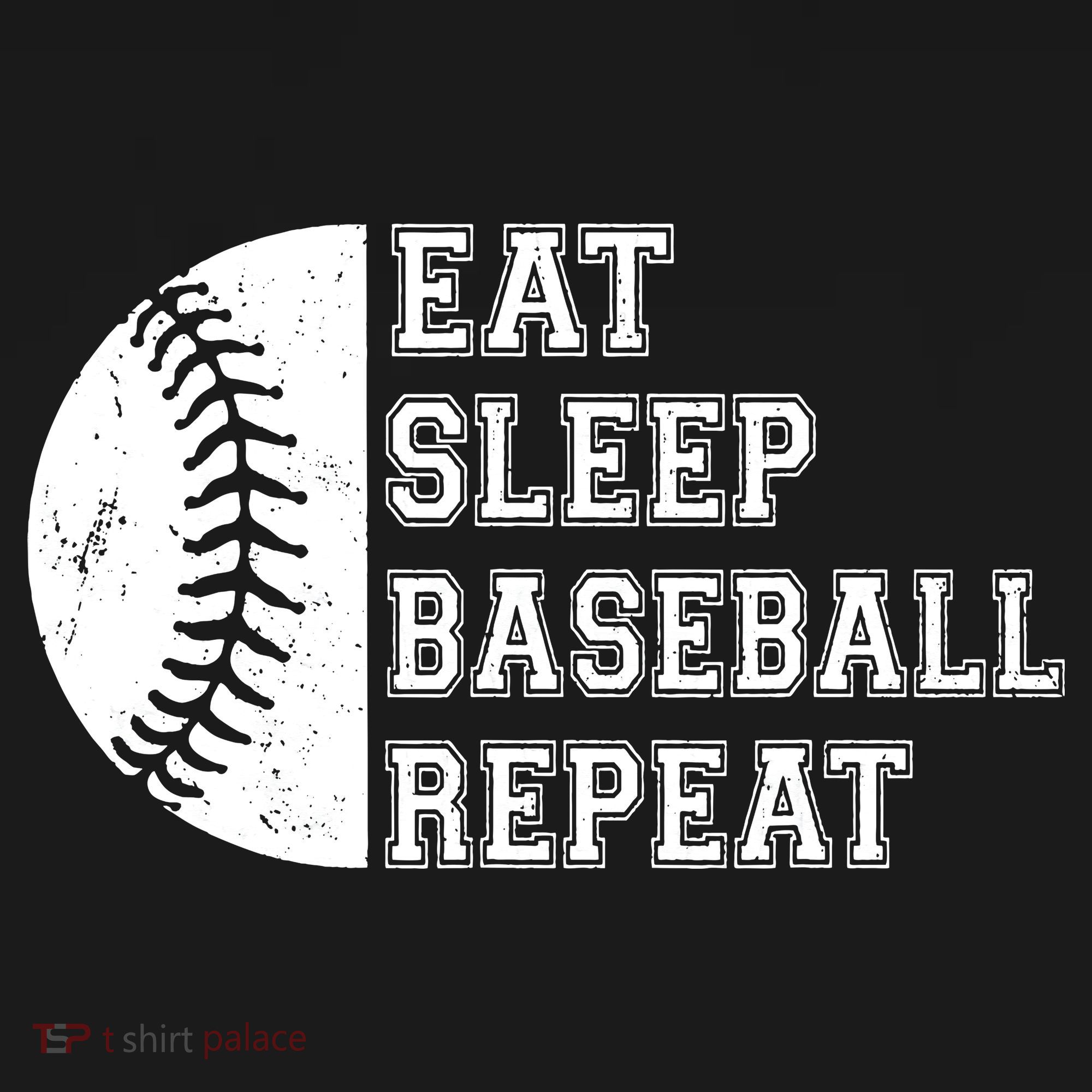 retro Eat Sleep Baseball Repeat Baseball Player USA-Made Doggie Bandana