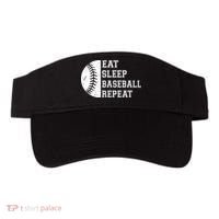 retro Eat Sleep Baseball Repeat Baseball Player Visor thumb 0