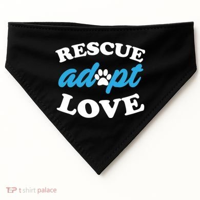 Rescue Adopt Love USA-Made Doggie Bandana