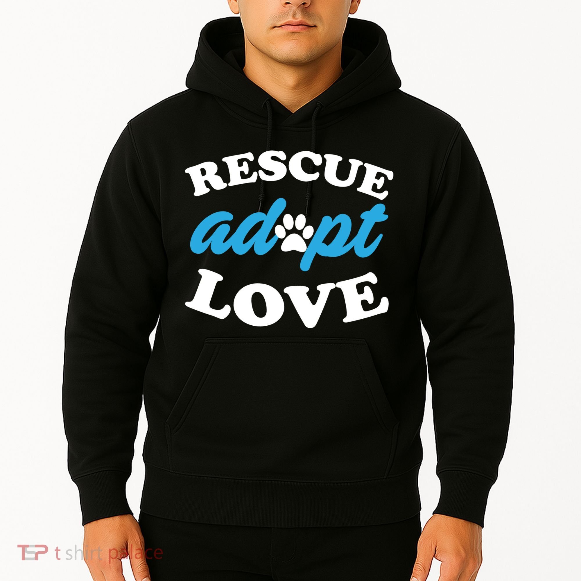 Rescue Adopt Love Hoodie
