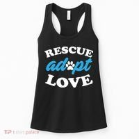 Rescue Adopt Love Women's Tank Top thumb 0