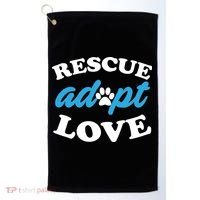 Rescue Adopt Love Golf Towel thumb 0