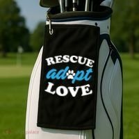 Rescue Adopt Love Golf Towel thumb 2