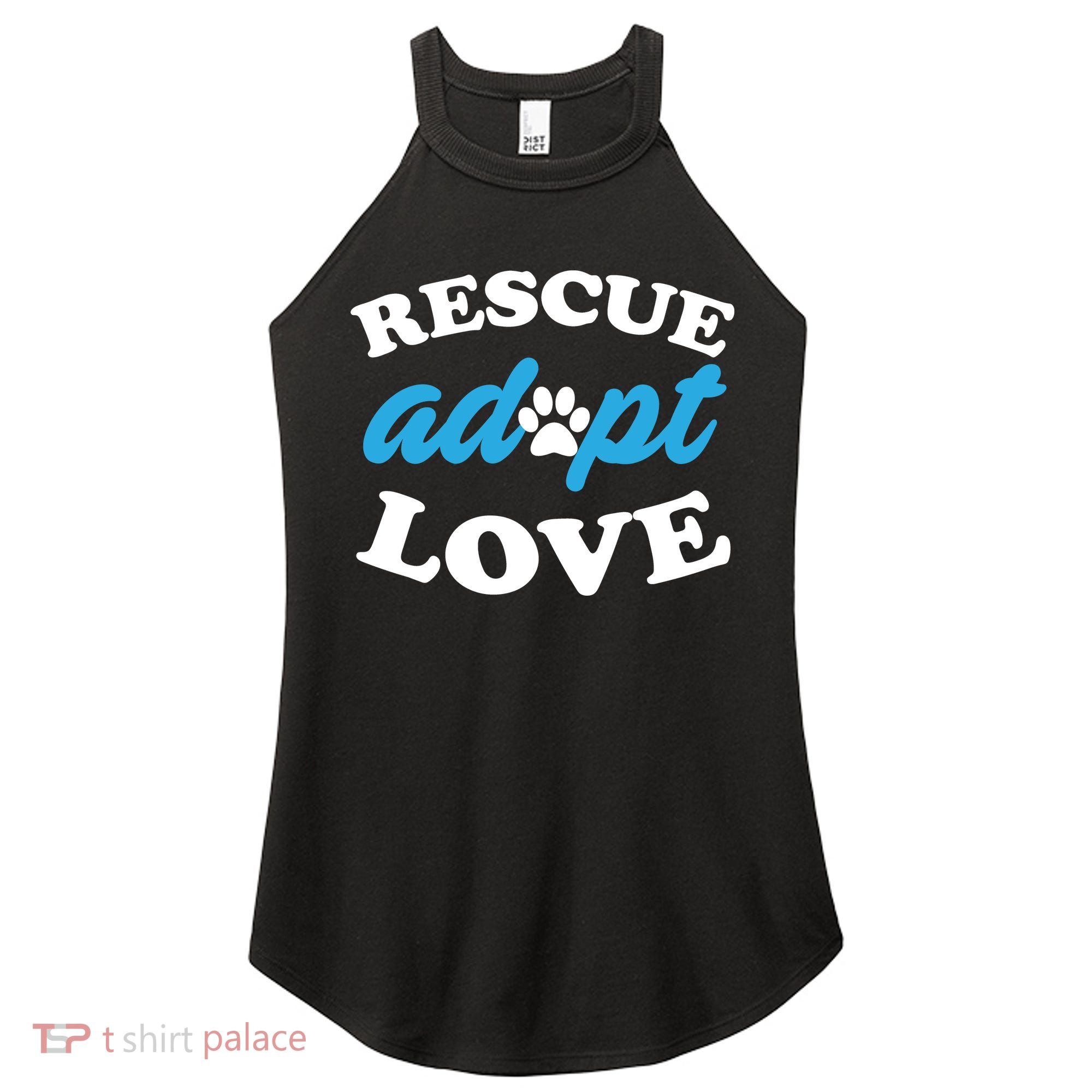 Rescue Adopt Love Women's Perfect Tri Rocker Tank