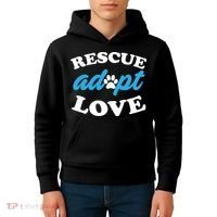 Rescue Adopt Love Kids Hoodie thumb 4