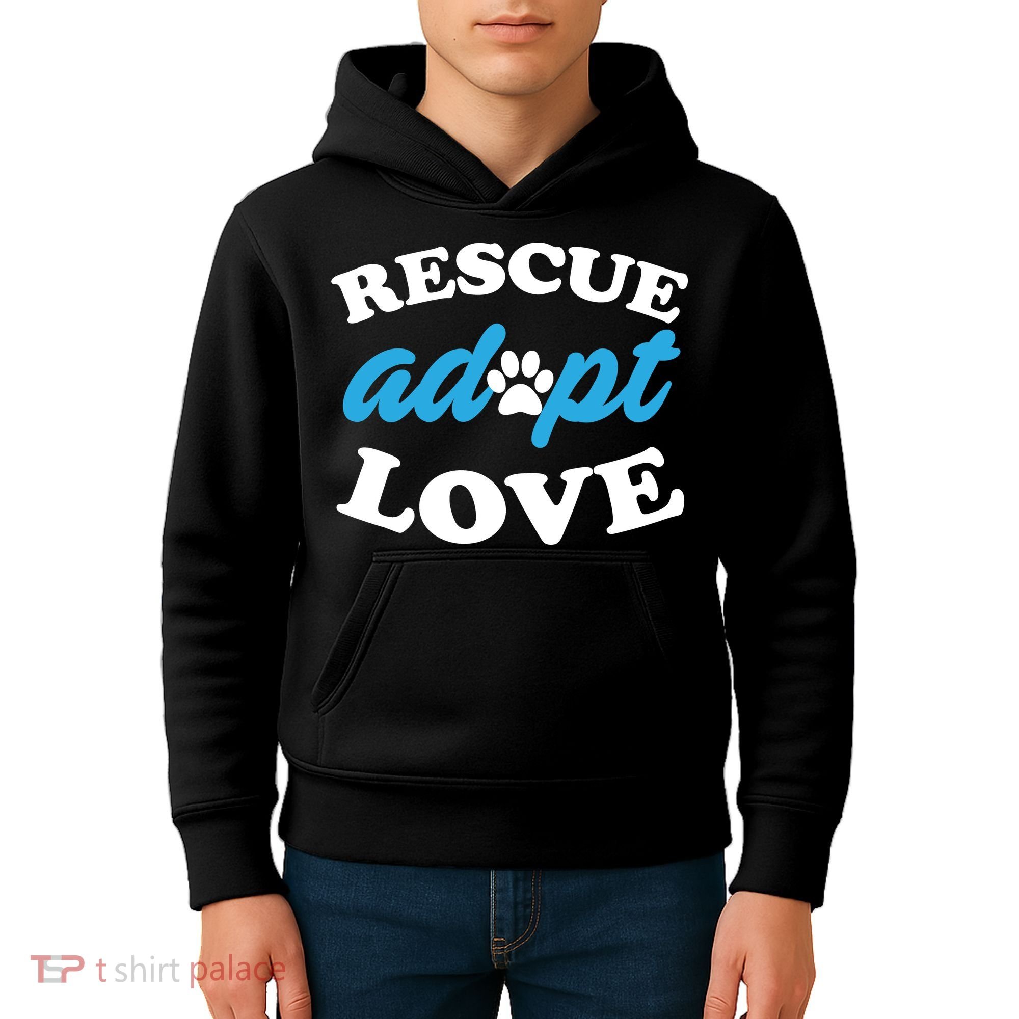 Rescue Adopt Love Kids Hoodie
