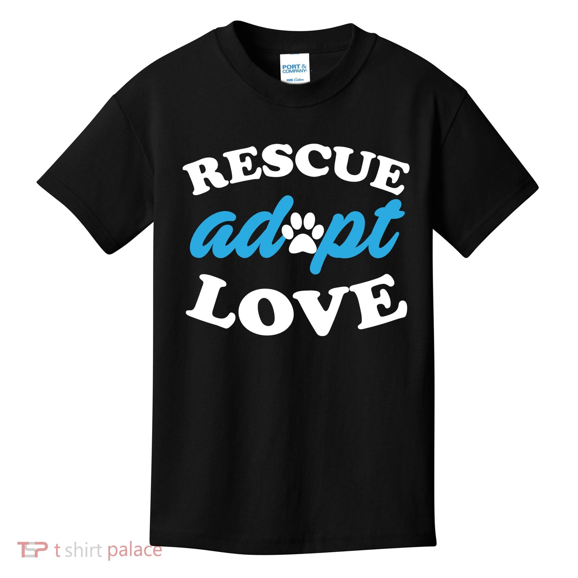 Rescue Adopt Love Kids T-Shirt