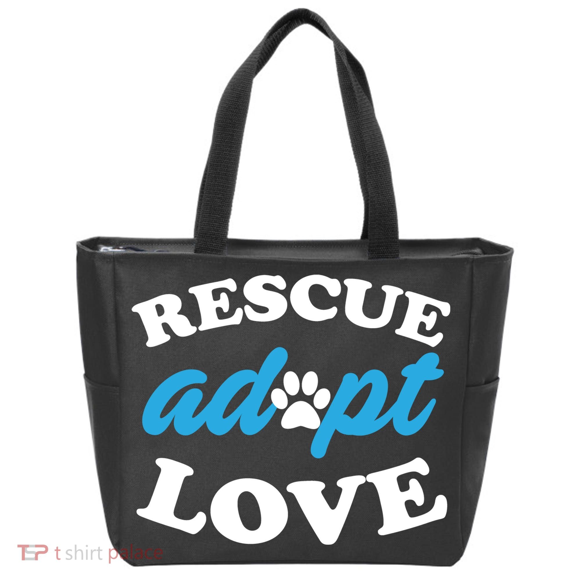 Rescue Adopt Love Tote Bag