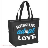 Rescue Adopt Love Tote Bag thumb 2