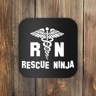 Rescue Ninja RN Nurse Coaster
