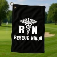 Rescue Ninja RN Nurse Golf Towel thumb 1