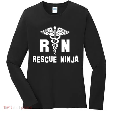 Rescue Ninja RN Nurse Women's Long Sleeve Shirt