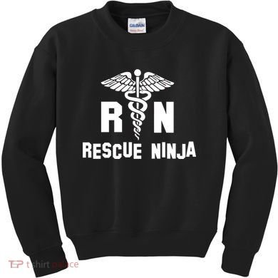 Rescue Ninja RN Nurse Kids Sweatshirt
