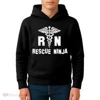 Rescue Ninja RN Nurse Kids Hoodie thumb 4