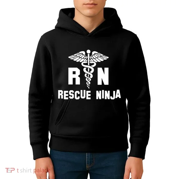 Rescue Ninja RN Nurse Kids Hoodie