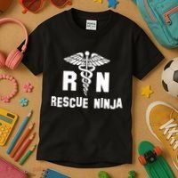 Rescue Ninja RN Nurse Kids T-Shirt thumb 3