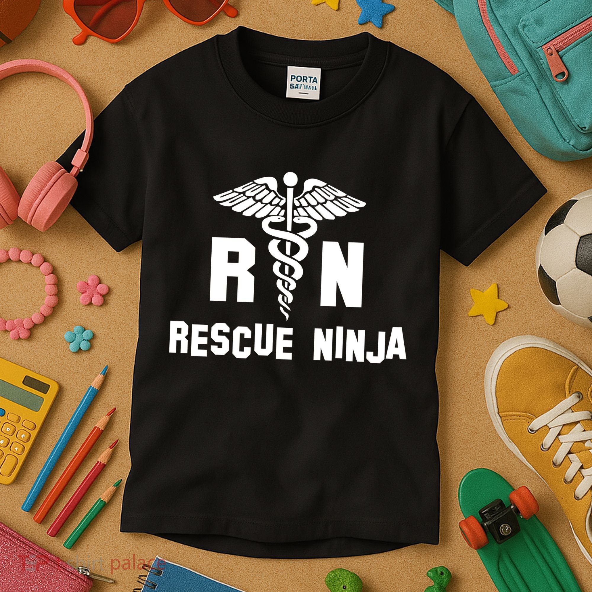 Rescue Ninja RN Nurse Kids T-Shirt