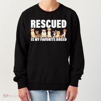 Rescued Is My Favorite Breed Women's Sweatshirt thumb 0