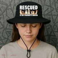 Rescued Is My Favorite Breed Bucket Hat thumb 3