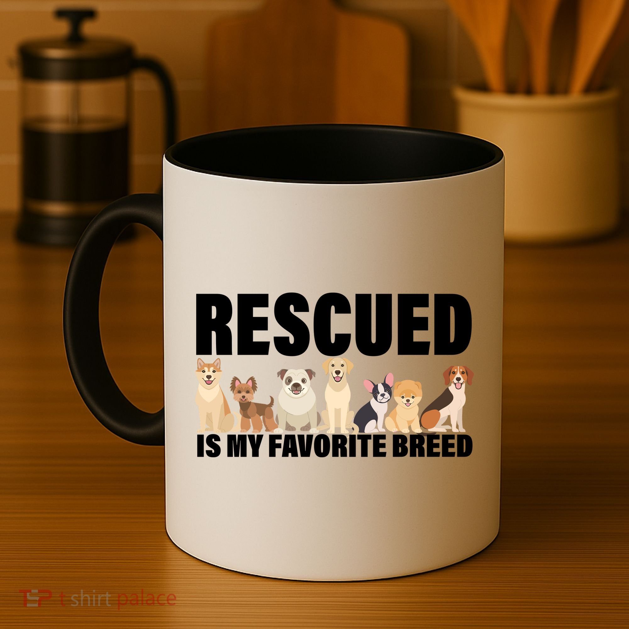 Rescued Is My Favorite Breed Coffee Mug