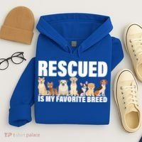 Rescued Is My Favorite Breed Hoodie thumb 4