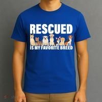 Rescued Is My Favorite Breed T-Shirt thumb 3