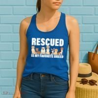 Rescued Is My Favorite Breed Women's Tank Top thumb 2