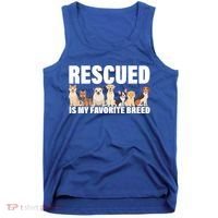 Rescued Is My Favorite Breed Tank Top thumb 0