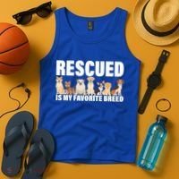 Rescued Is My Favorite Breed Tank Top thumb 4