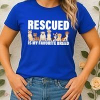 Rescued Is My Favorite Breed Women's T-Shirt thumb 2
