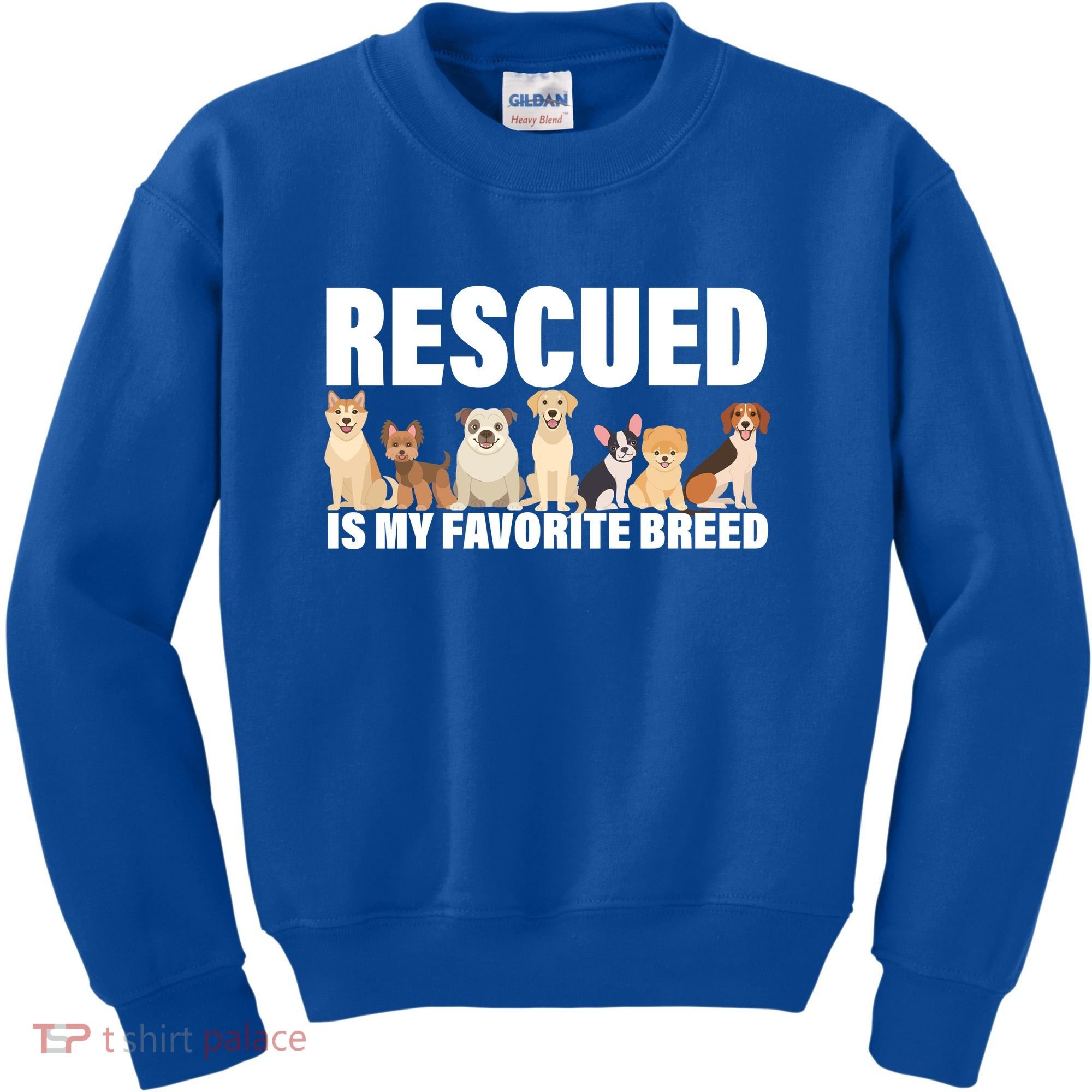 Rescued Is My Favorite Breed Kids Sweatshirt