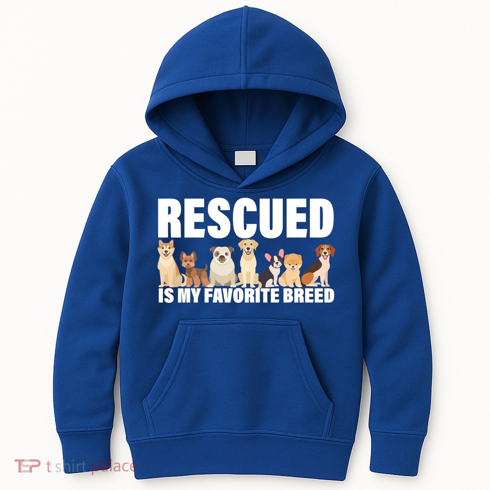 Rescued Is My Favorite Breed Kids Hoodie