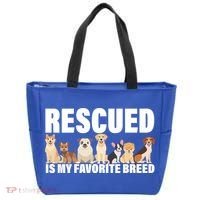 Rescued Is My Favorite Breed Tote Bag thumb 0