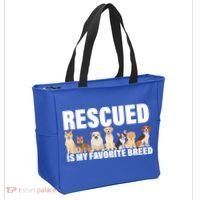 Rescued Is My Favorite Breed Tote Bag thumb 2